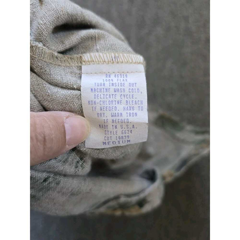 Gotcha Covered Womens Vintage 90s Cottagecore Floral Vest Size M 100% Flax - Picture 4 of 8